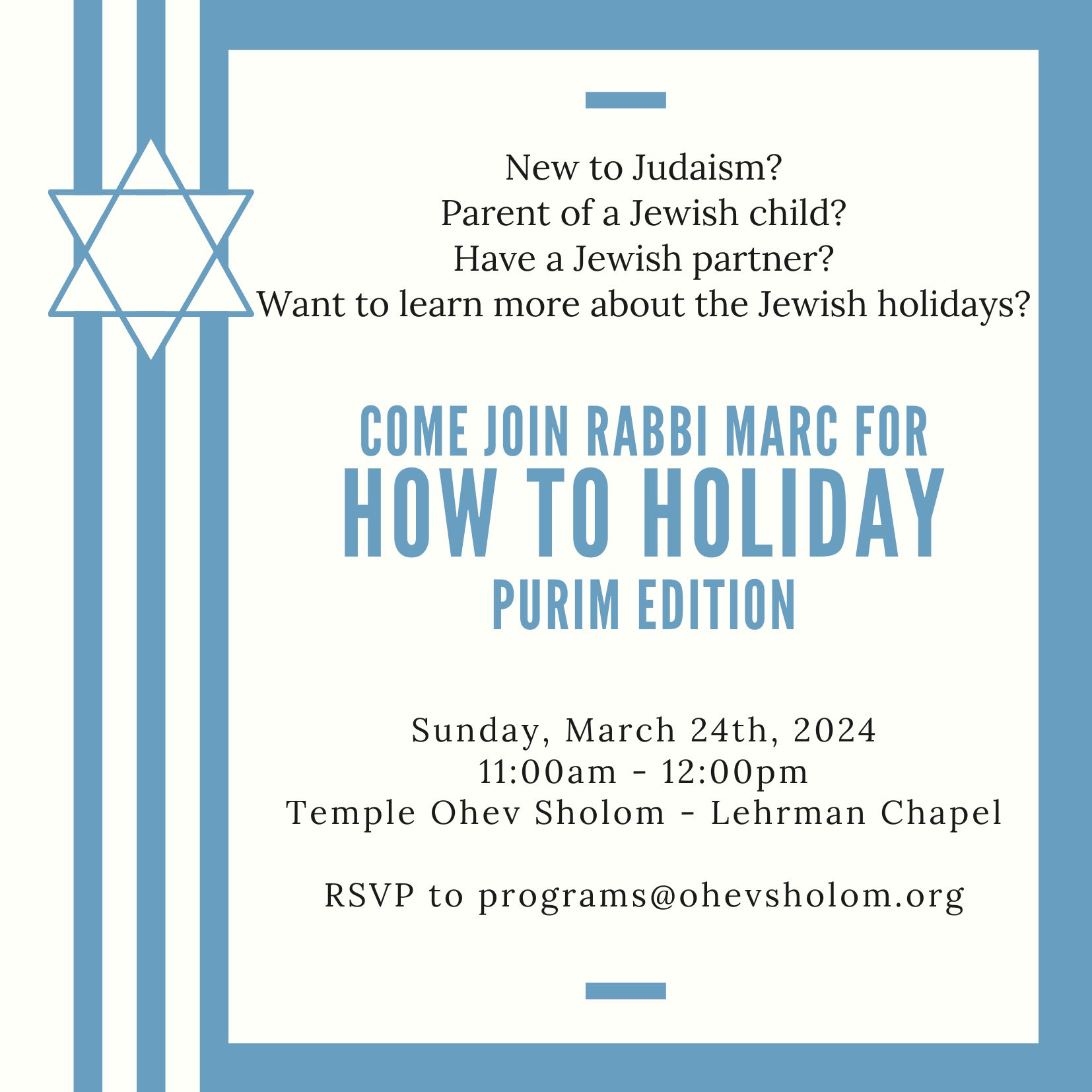 How to Holiday - Purim